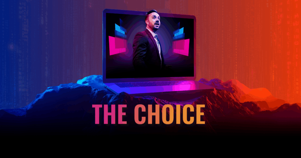 Entrepreneur attending The Choice live event by Measurable Genius, focused on purpose-driven decision-making and business clarity.